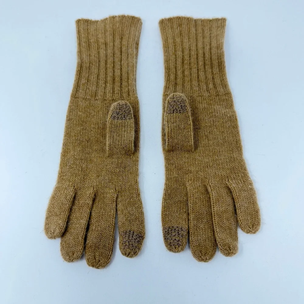 Alashan 100% Cashmere Texting Essential Glove Natural Tan One Size Fits Most